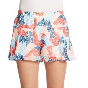 BCBGeneration Red Geometric Shorts